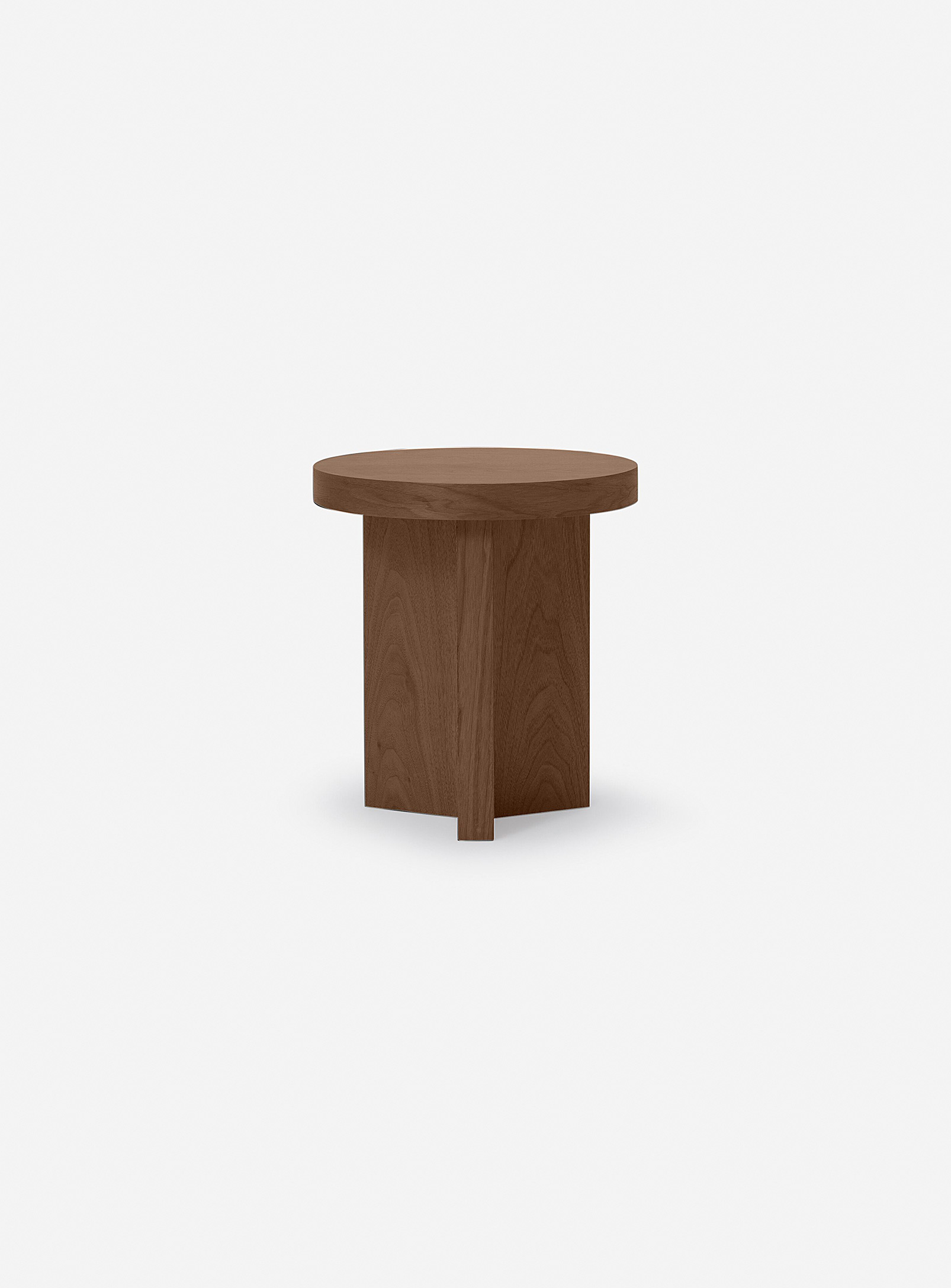 Eq3 Monolith Walnut Side Table In Dark Brown