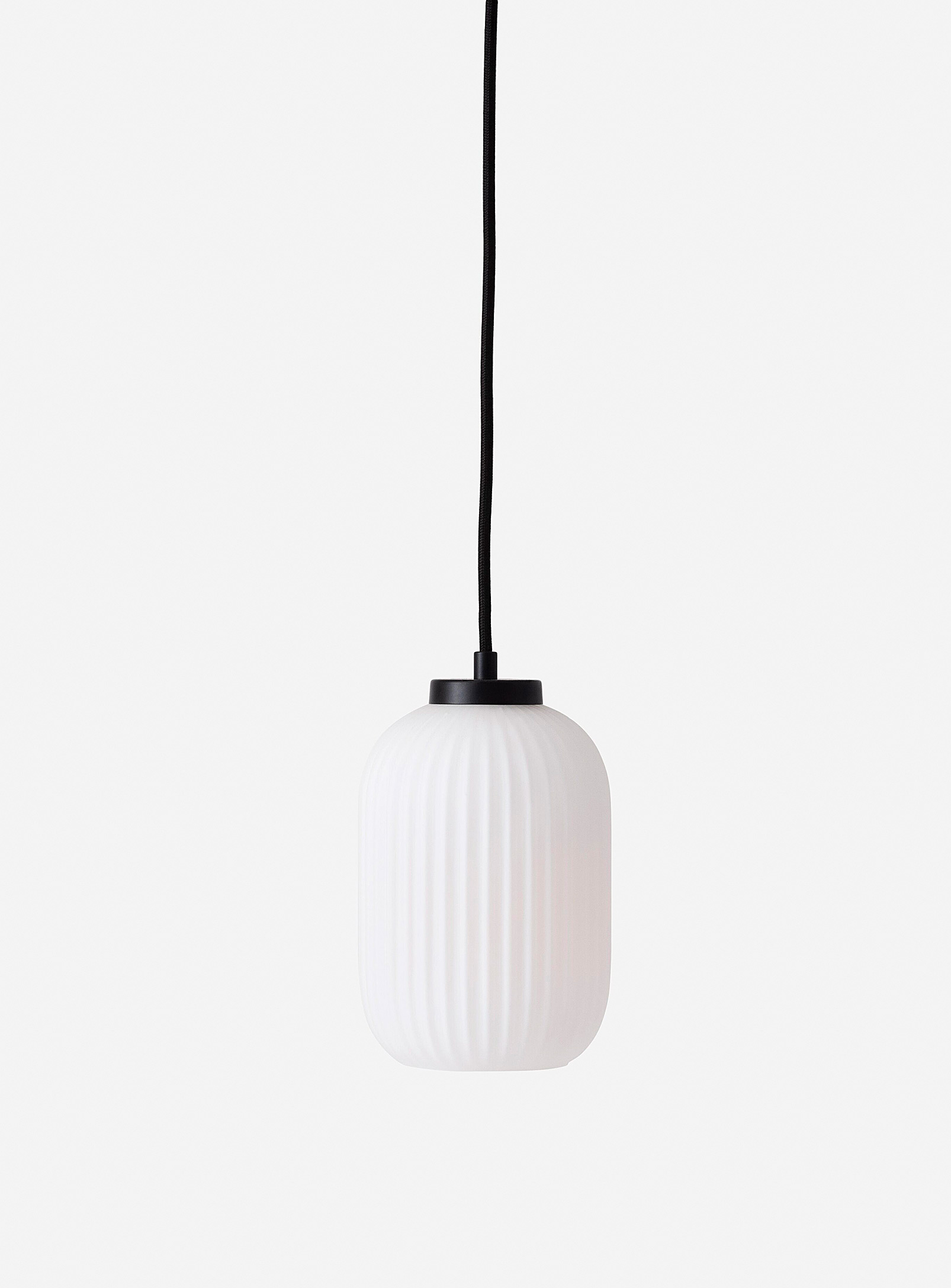 Eq3 Opaline Lantern Hanging Lamp In White