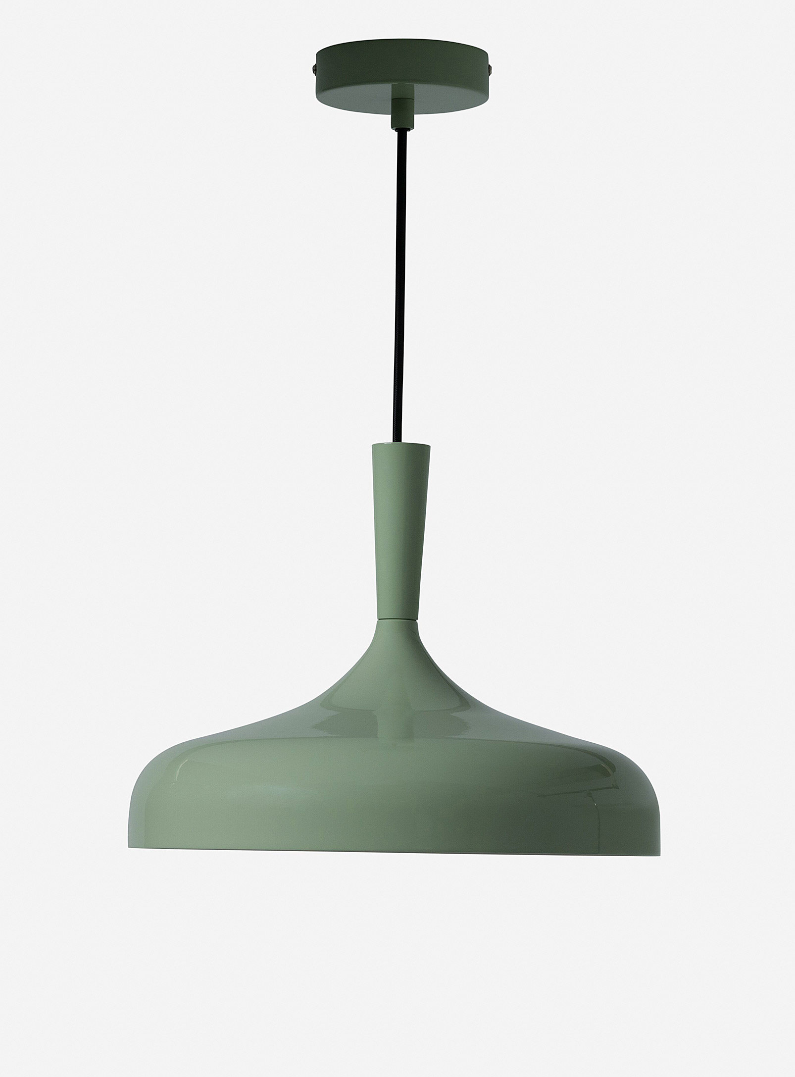 Eq3 Retro Wave Hanging Lamp In Bottle Green