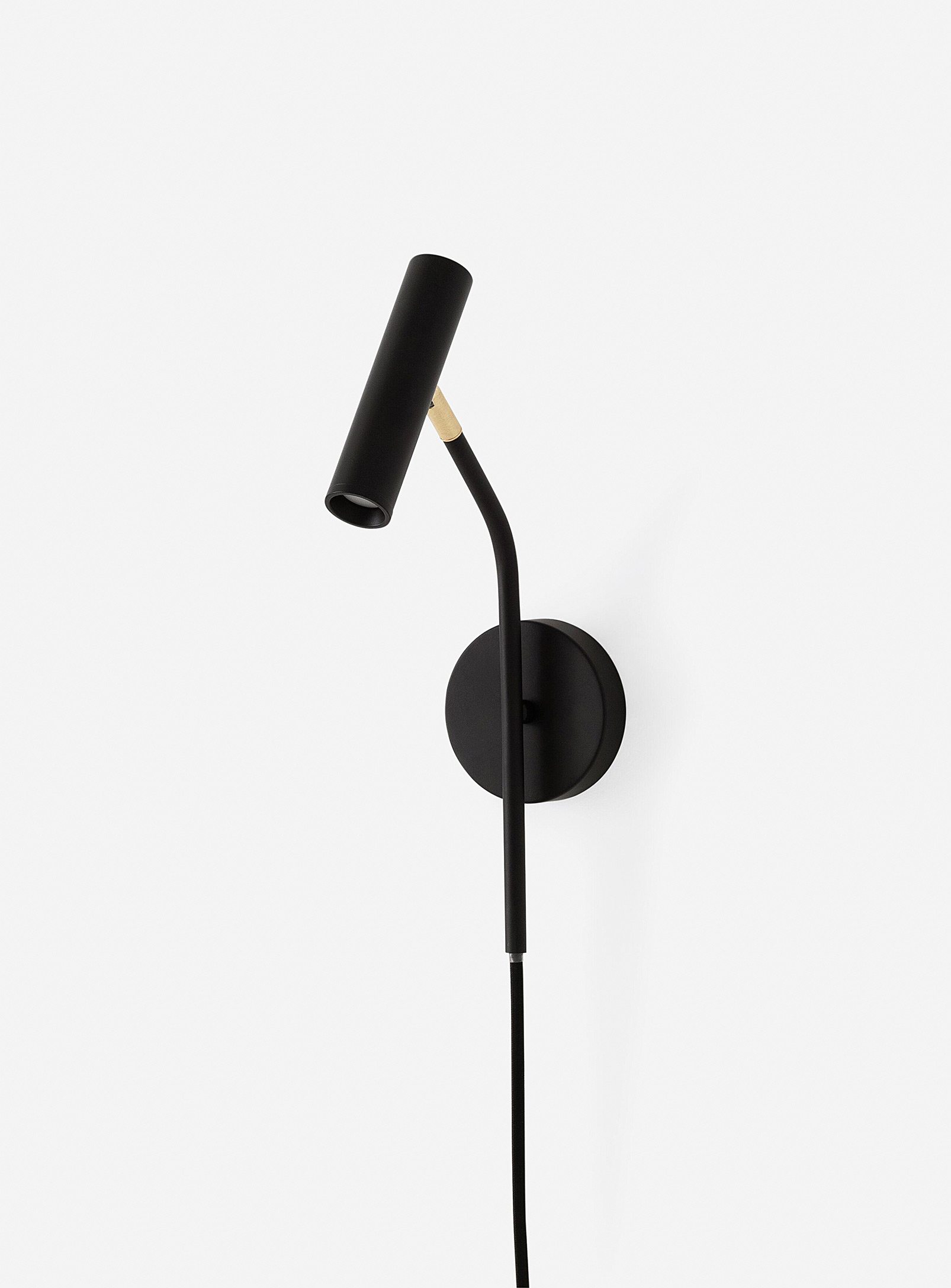 Eq3 Articulated Tubular Sconce In Black