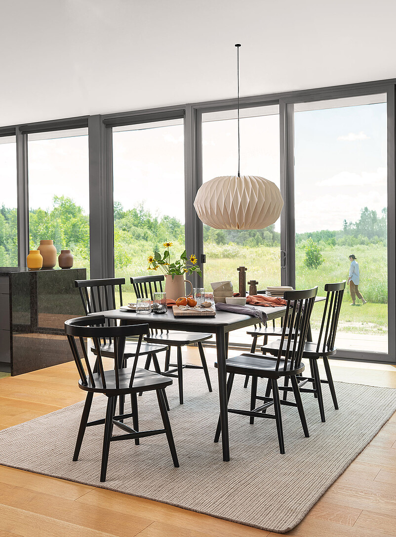 Sleek acacia wood dining table Seats 4 people product image 2