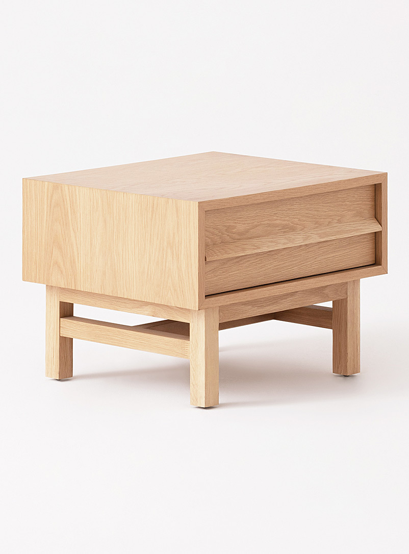 Architectural oak nightstand product image 2