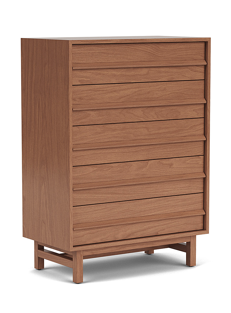 Architectural 5-drawer walnut dresser product image 2