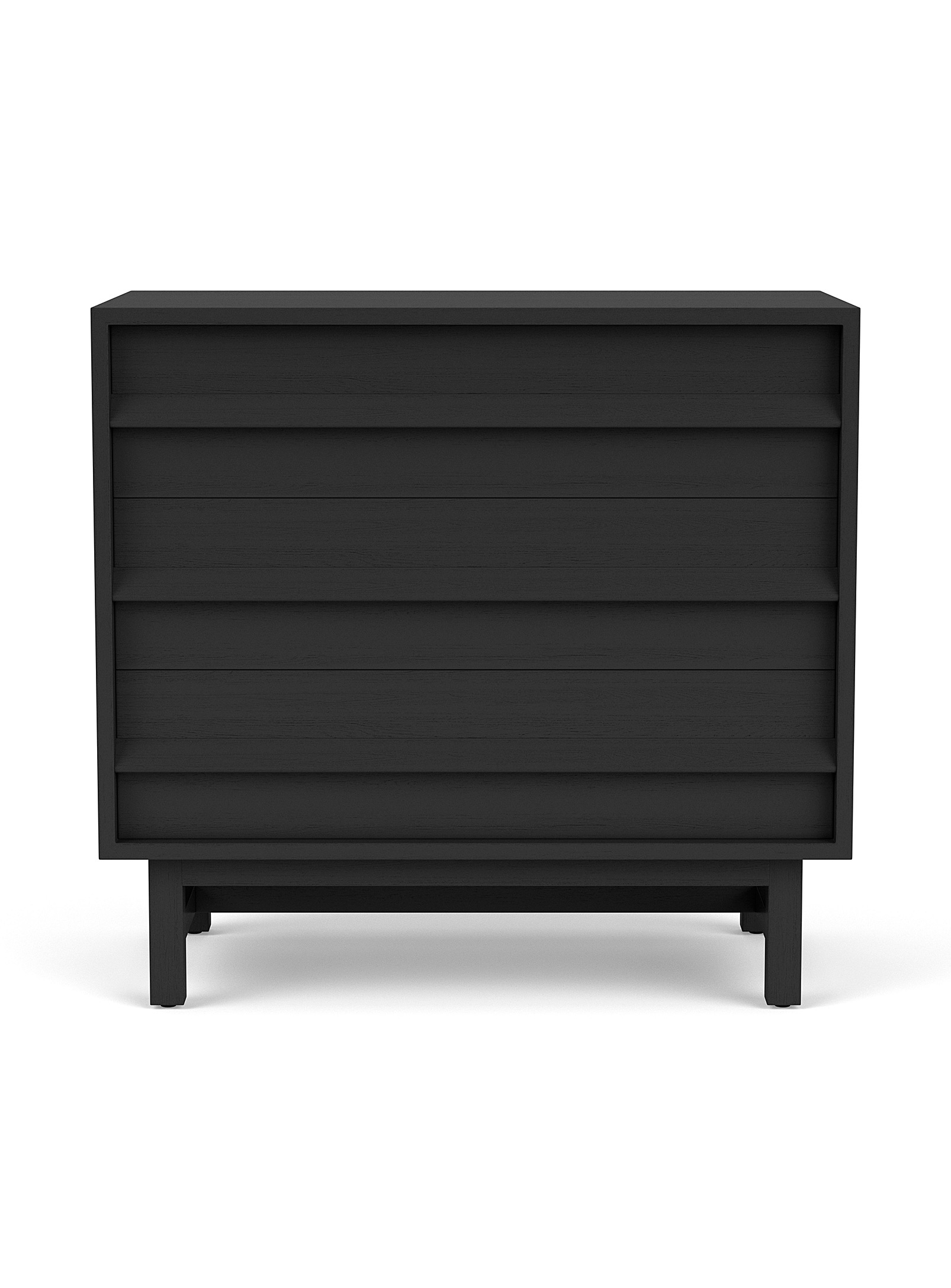 Eq3 Oak Architectural 3-drawer Dresser In Black