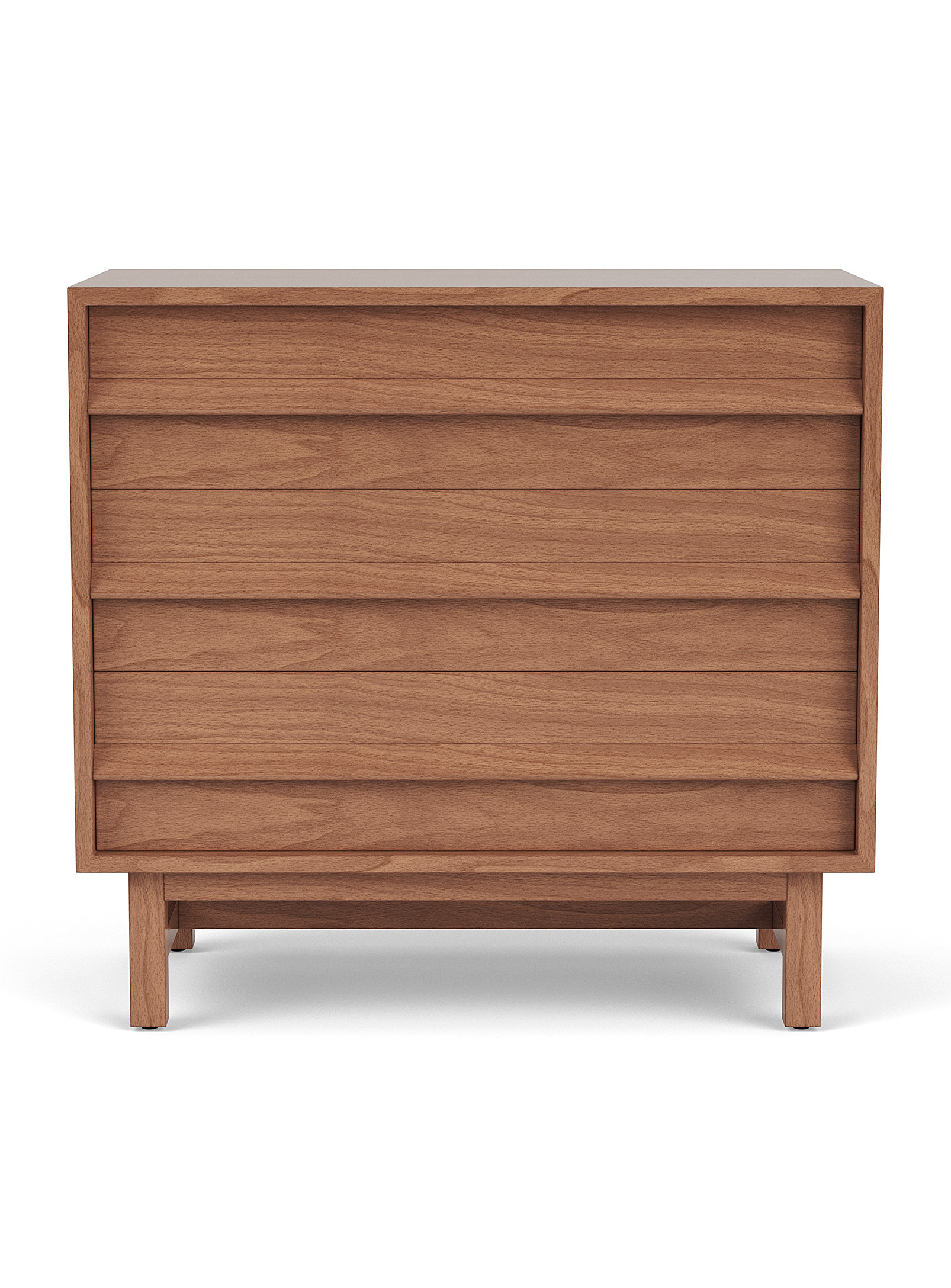 Eq3 Architectural 3-drawer Walnut Dresser In Medium Brown