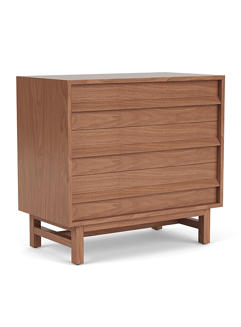 Architectural 3-drawer walnut dresser product image 2