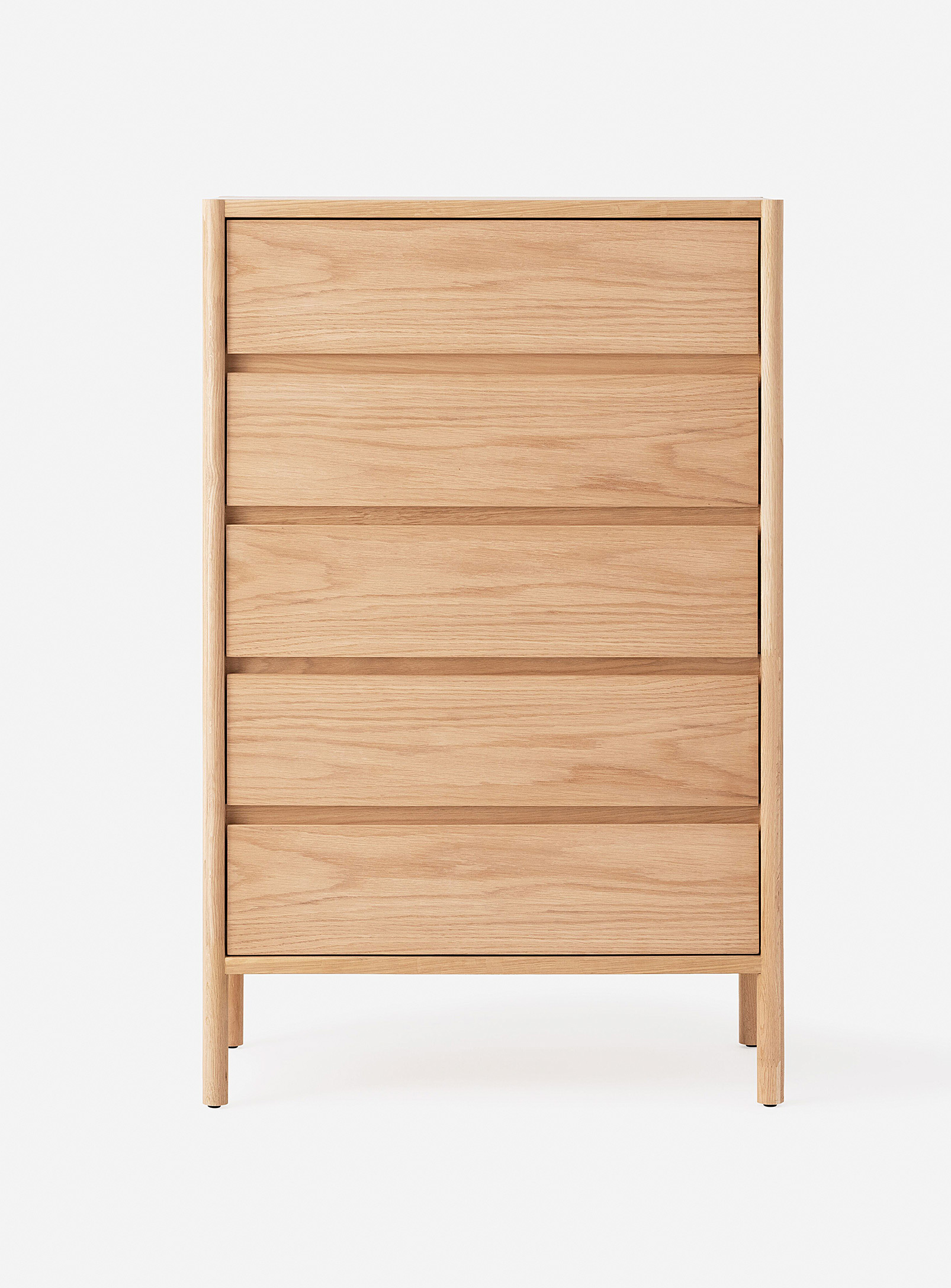 Eq3 Sleek 5-drawer Oak Dresser In Assorted