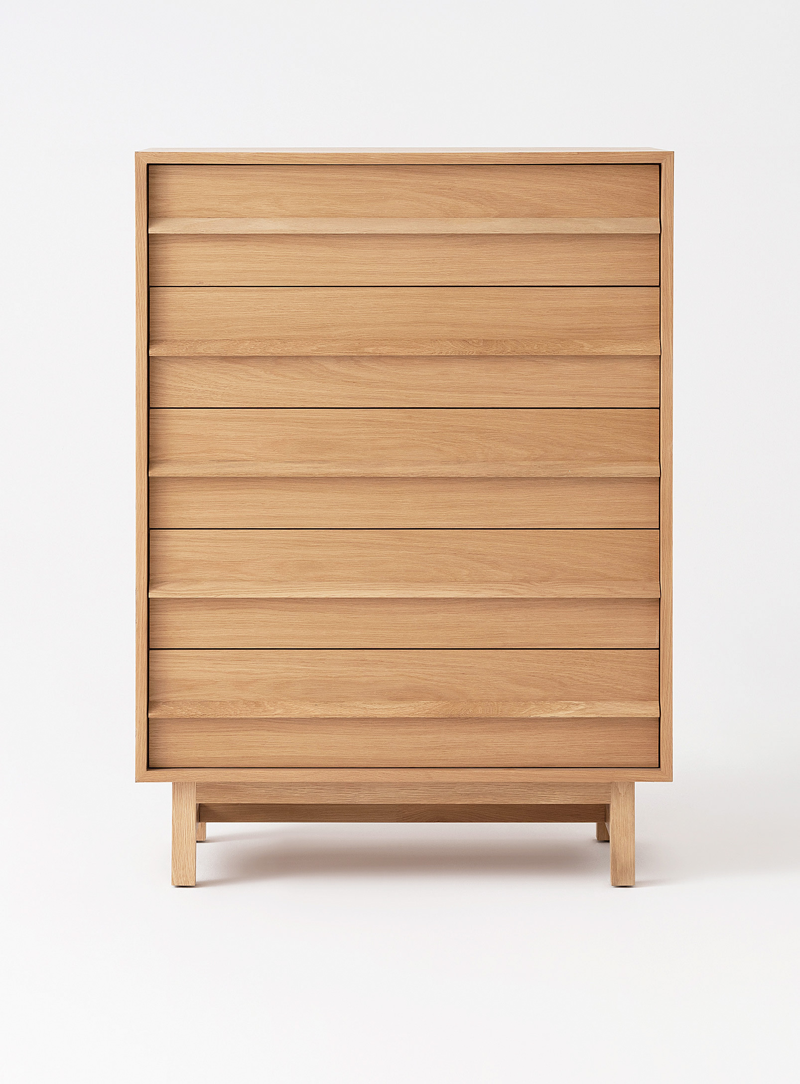 Eq3 Architectural 5-drawer Oak Dresser In Assorted