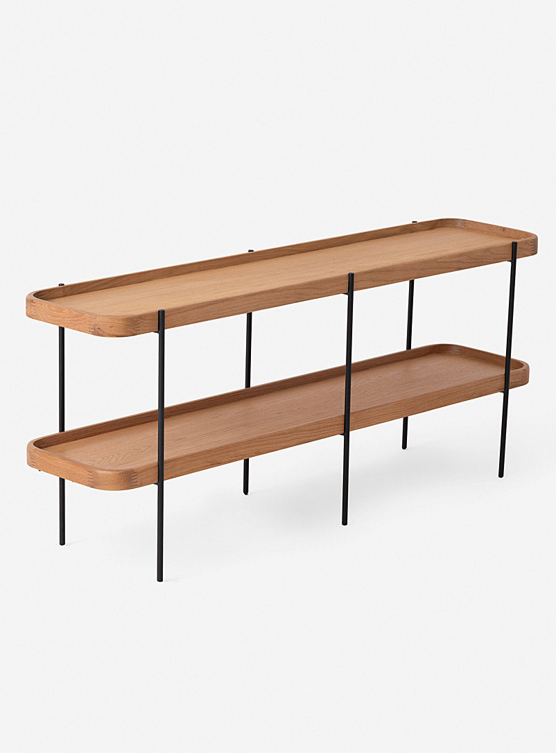Tiered oak console product image 2