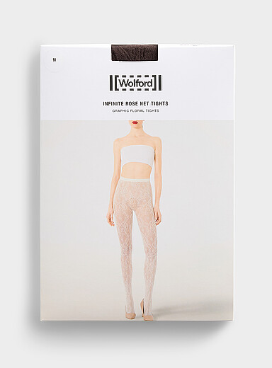 Wolford: Le collant diaphane roses &agrave; l'infini Chocolat - Espresso pour femme