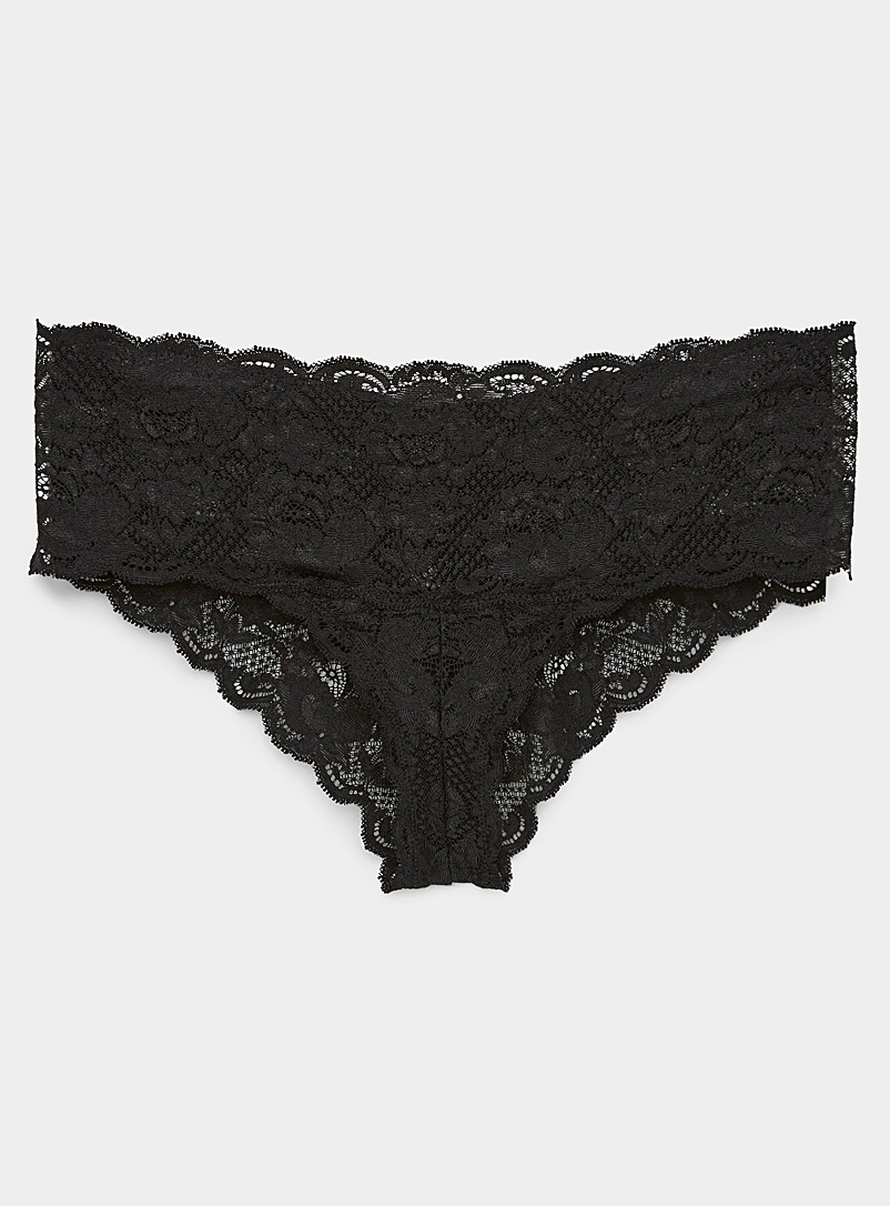 Cosabella Black Lace and scallops bikini panty for women