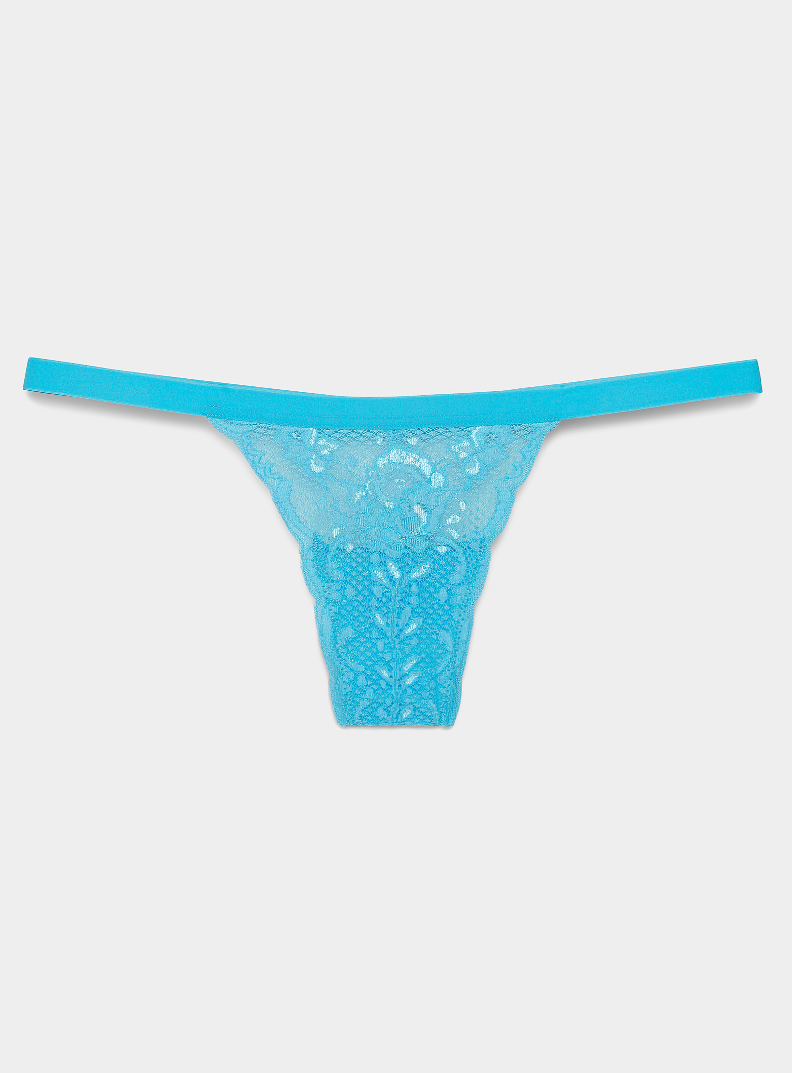 Cosabella Revealing Lace Thong In Blue
