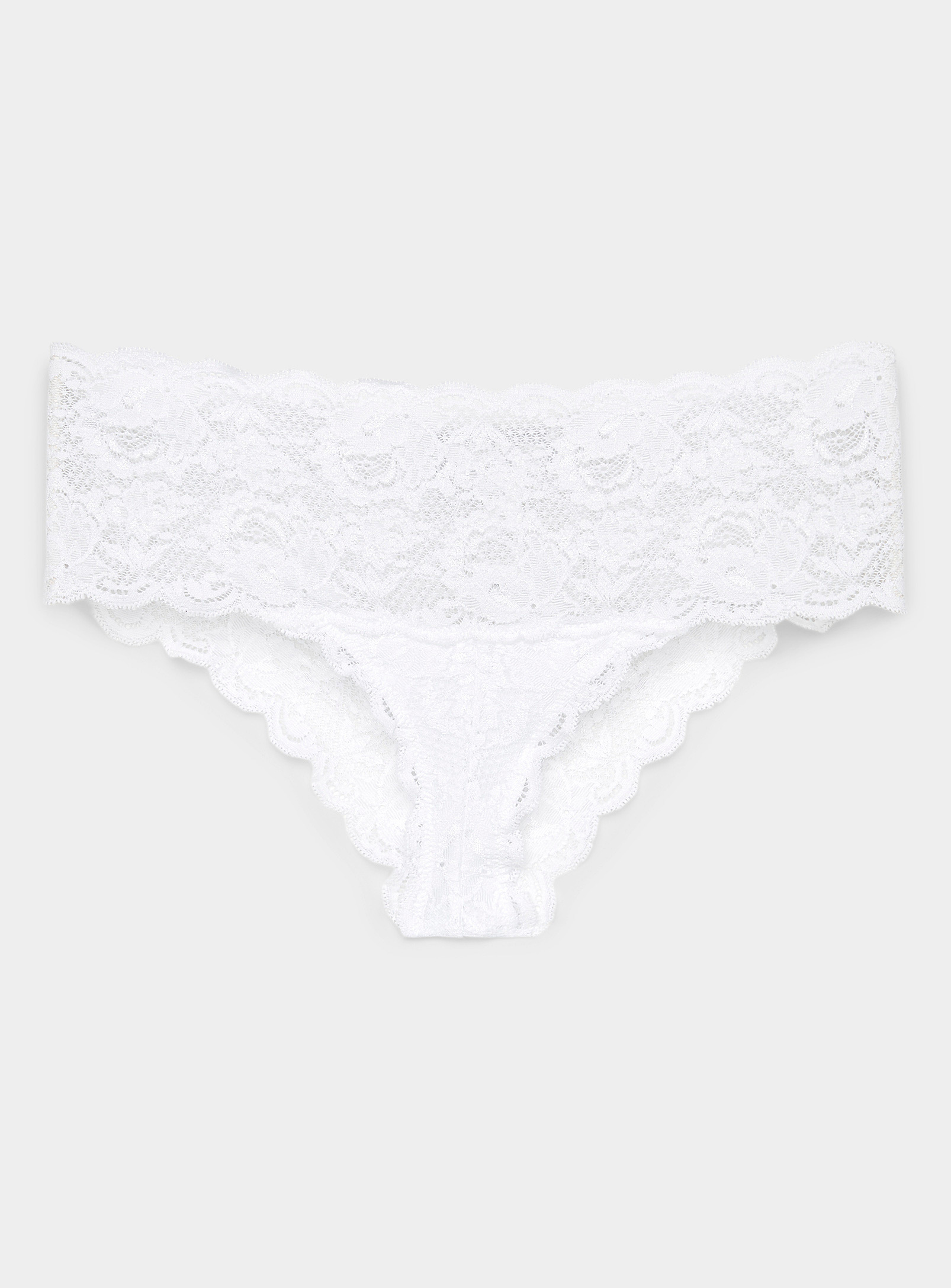Cosabella Lace And Scallops Bikini Panty In White