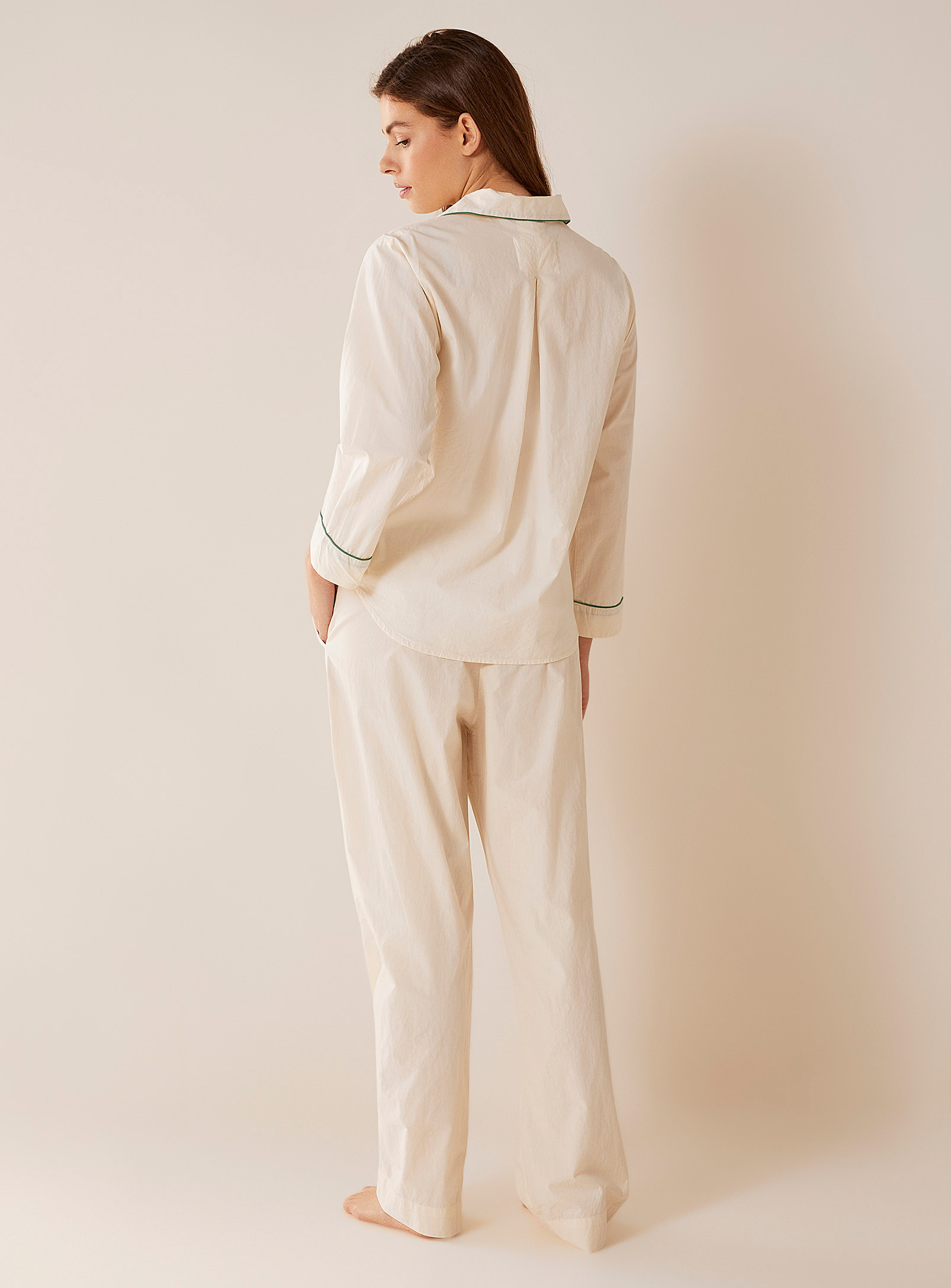 Aiayu - L'ensemble pyjama coton bio liséré vert