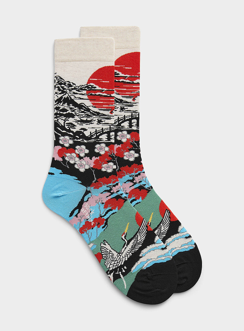 Sunrise in Japan socks product image (primary)