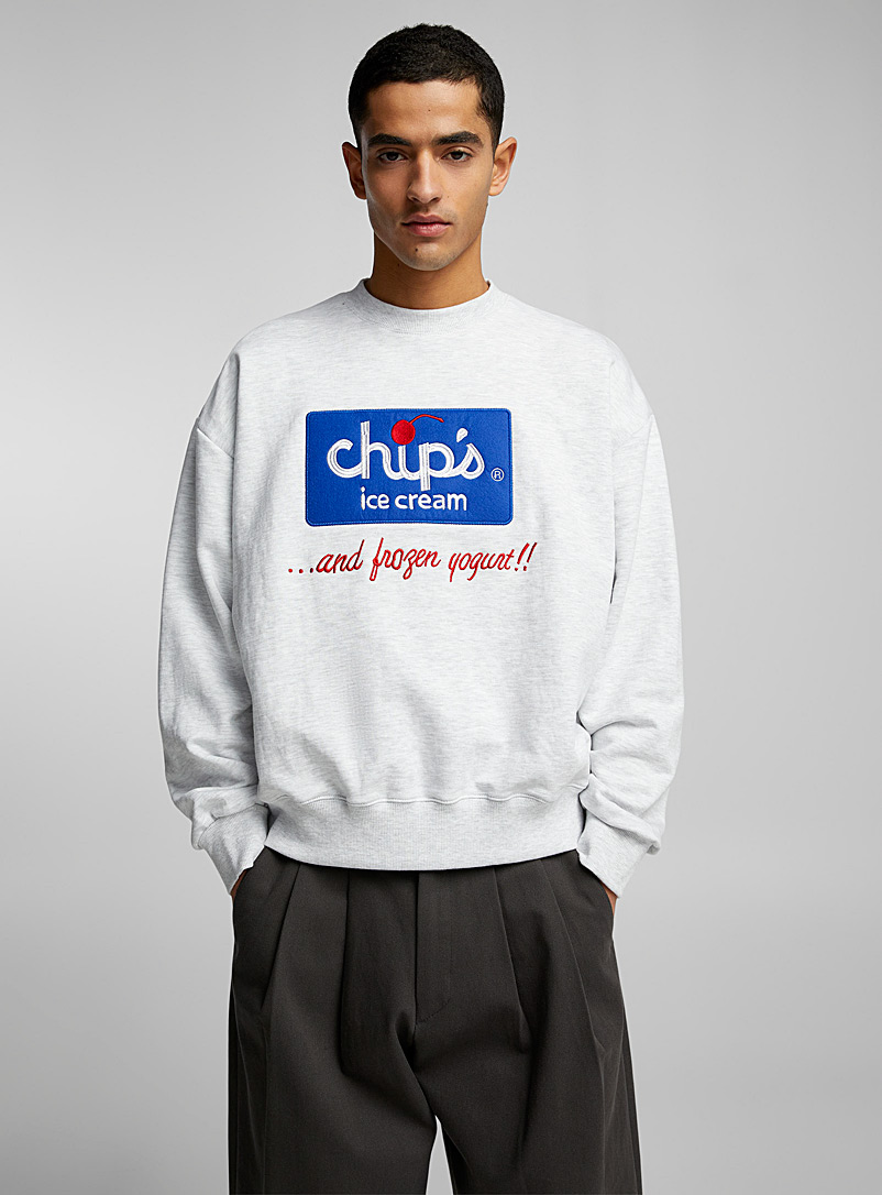 Le 31 Grey Chip's sweatshirt for men
