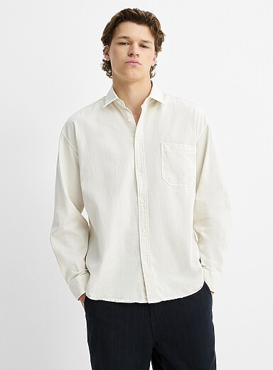 La chemise en twill ample <b>Importation de S&eacute;oul</b>