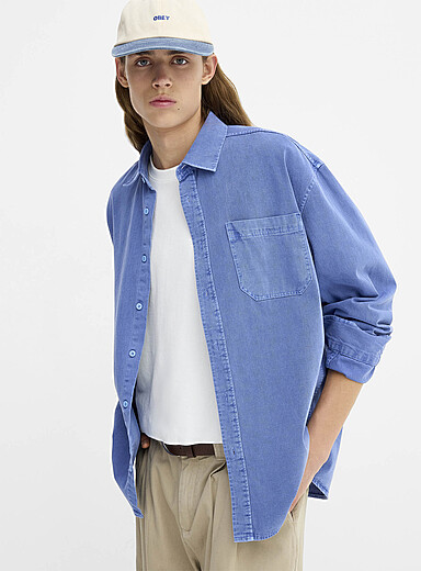 Loose twill shirt <b>Imported from Seoul</b>