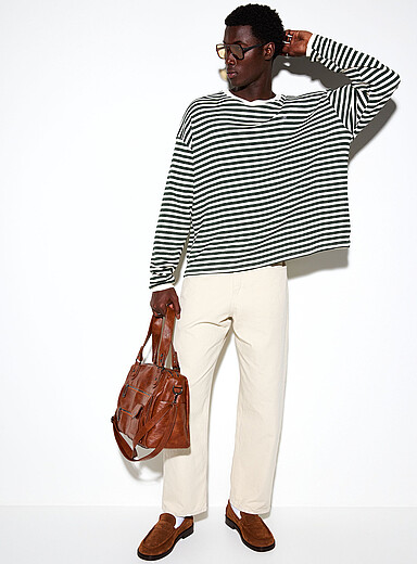 Le 31 Off White Beige jean Loose fit <b>Imported from Seoul</b> for men