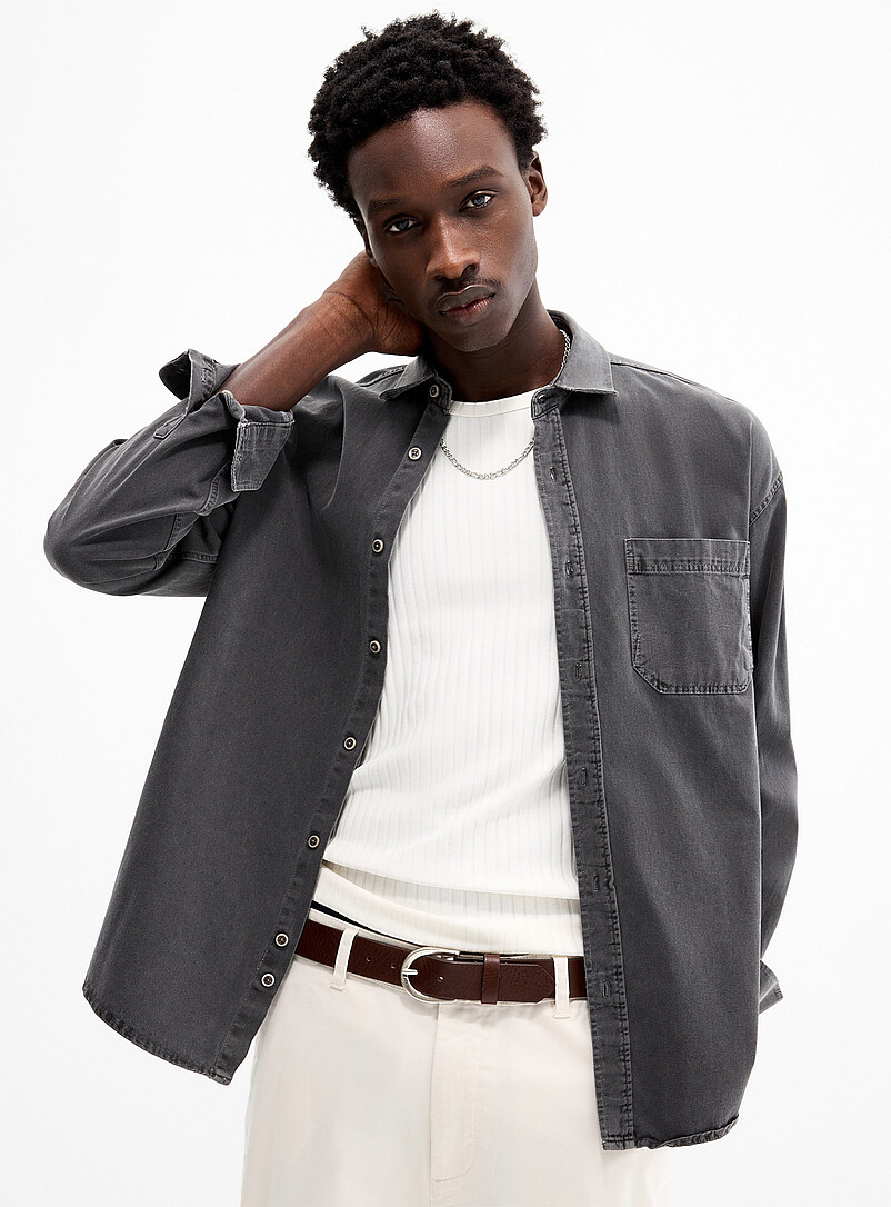 Loose Twill Shirt Imported From Seoul