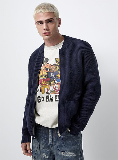 Cardigan Bomber Homme Style Baseball - Taille Small (petit), Neuf Sans étiquettes, Marque Sport