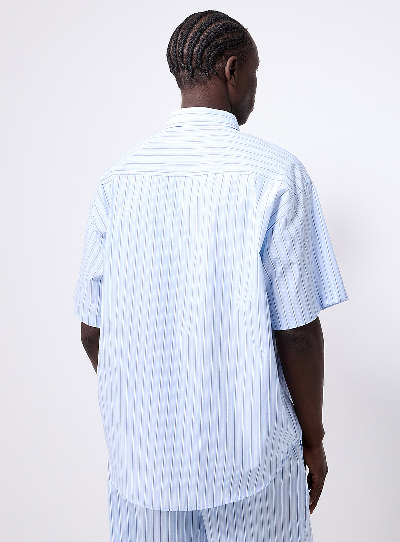 Pyjama-stripe poplin shirt Imported from Seoul product image 3