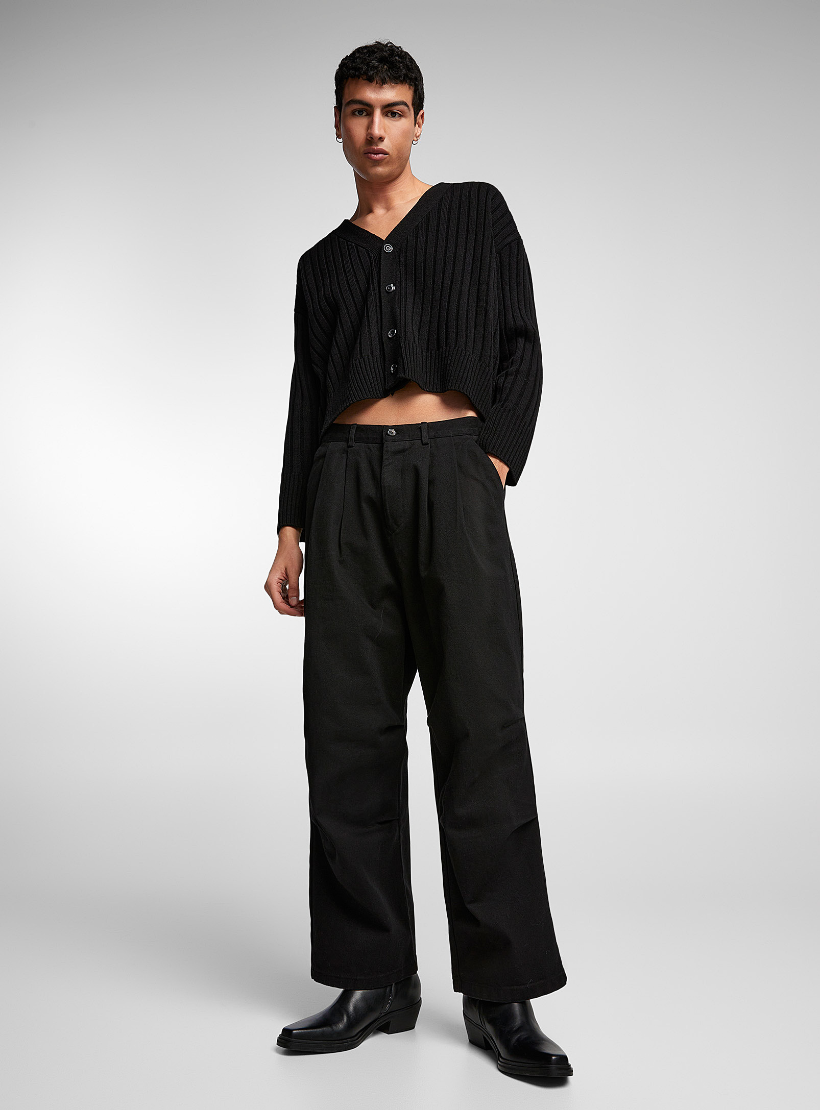 Le 31 Pleated Twill Pant In Black