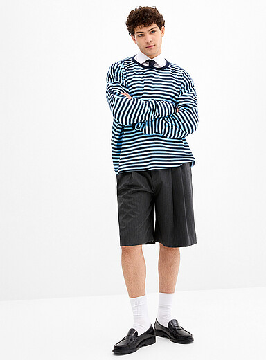 Banker stripe Bermudas <b>Imported from Seoul</b>