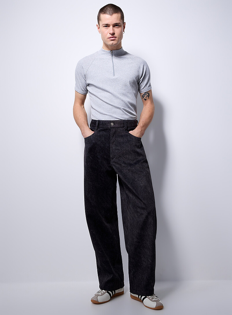 Fuzzy felt 5-pocket pant Loose fit Imported from Seoul product image (primary)