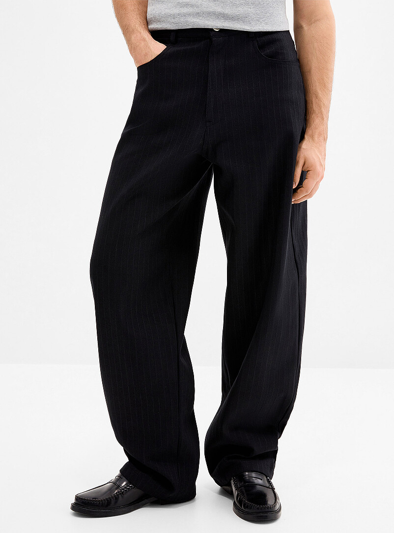 Herringbone stripe 5-pocket pant Loose fit Imported from Seoul product image 2