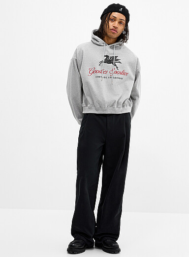 Le pantalon &agrave; plis twill &eacute;pais Coupe ballon <b>Importation de S&eacute;oul</b>