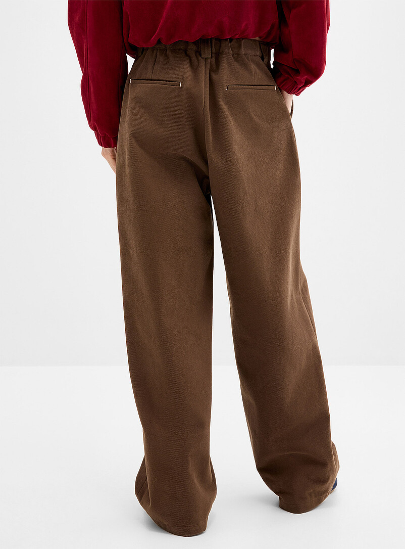 Djab: Le pantalon &agrave; plis twill &eacute;pais Coupe ballon <b>Importation de S&eacute;oul</b> Bleu marine - Bleu nuit pour homme