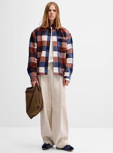 Pleated thick twill pant Barrel fit <b>Imported from Seoul</b>