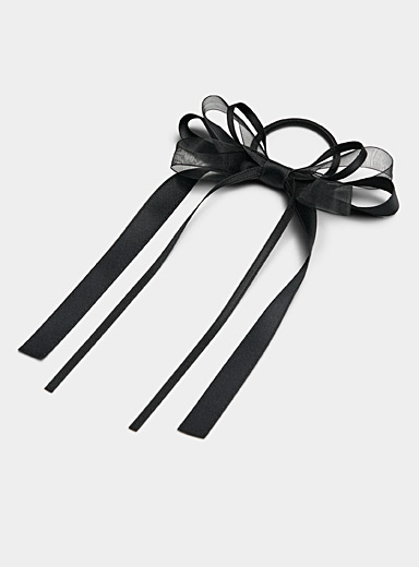 Organza and ribbon bow elastic