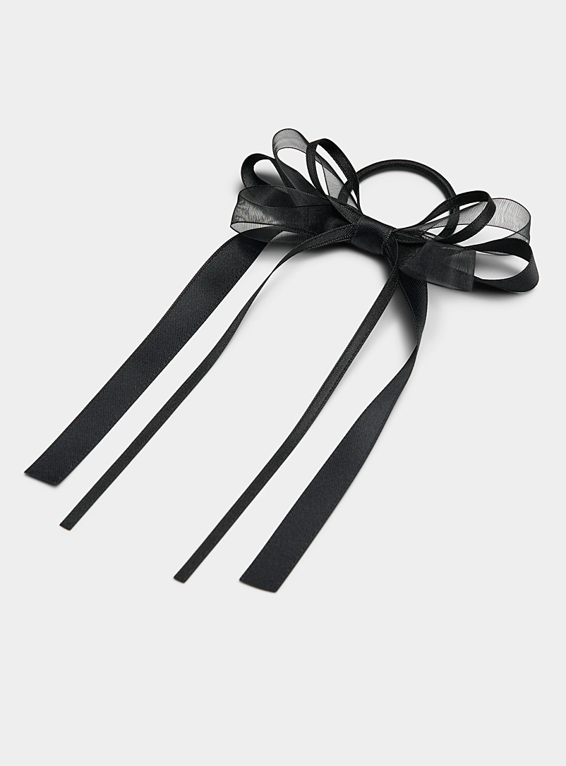 Organza and ribbon bow elastic product image (primary)