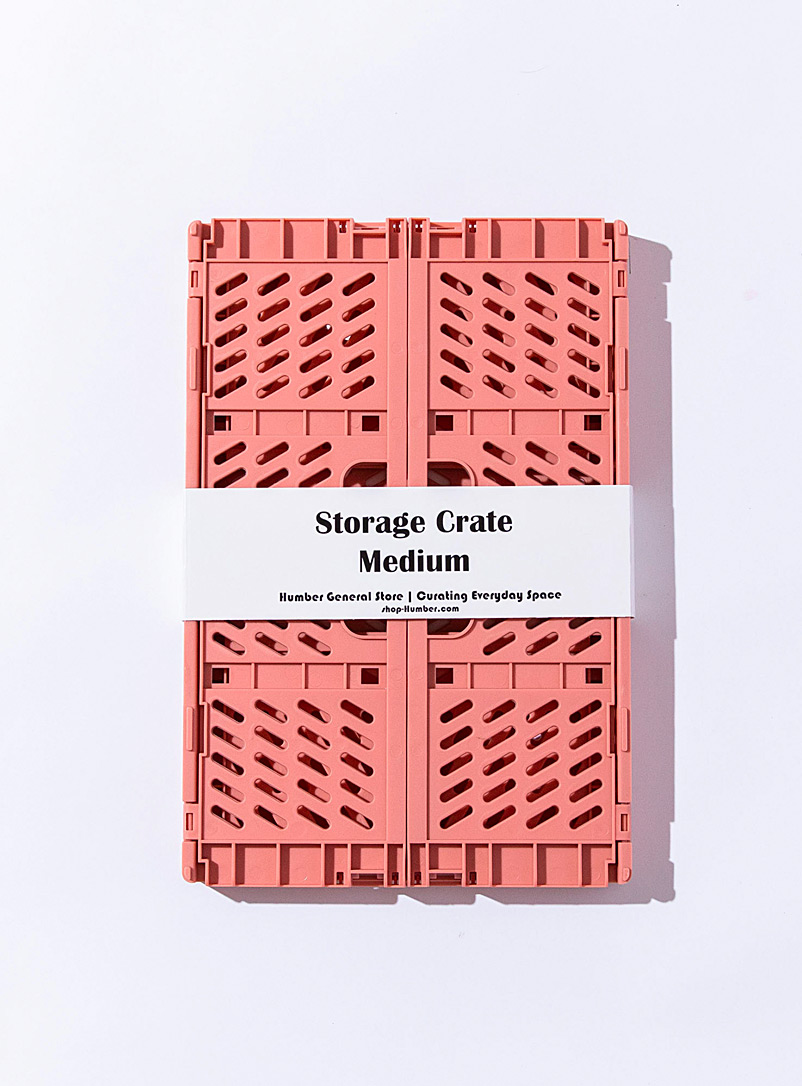 Humber Pink Openwork foldable baskets Set of 6