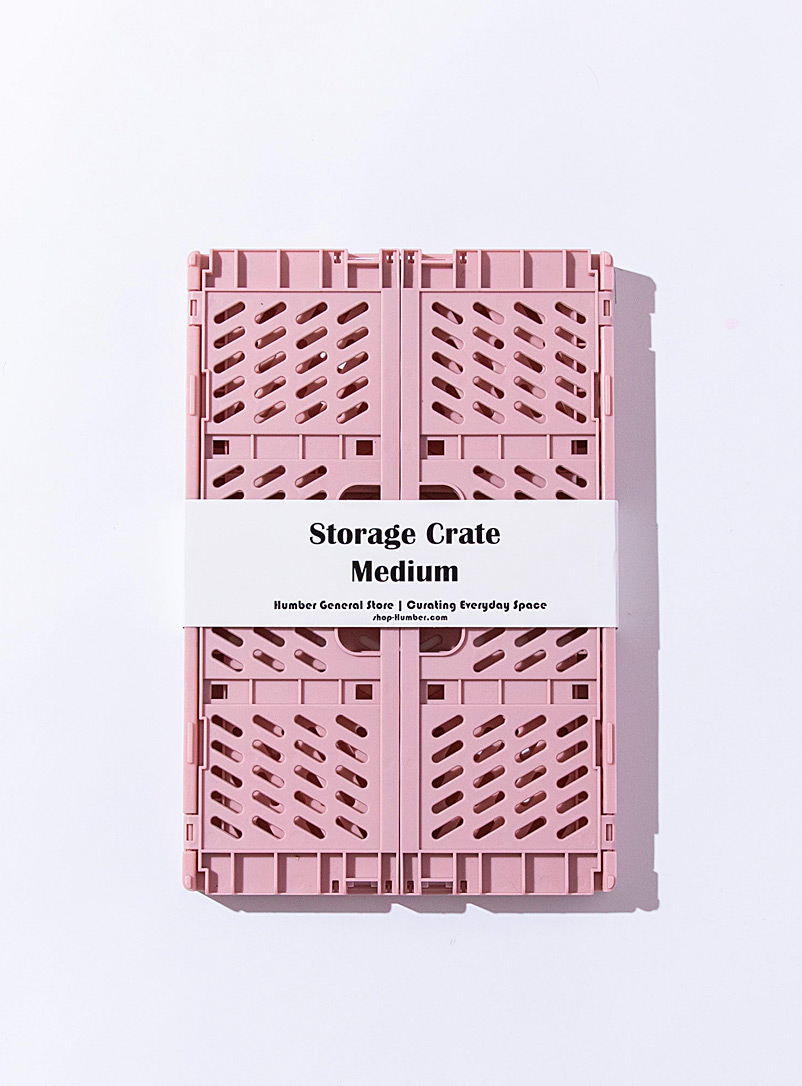 Humber Dusky Pink Openwork foldable baskets Set of 6