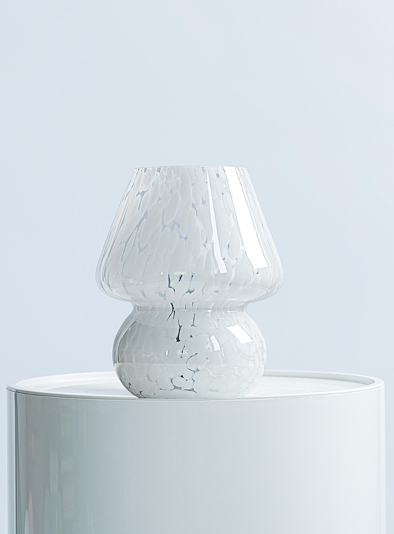 Humber: La minilampe de table champignon confettis blancs Blanc