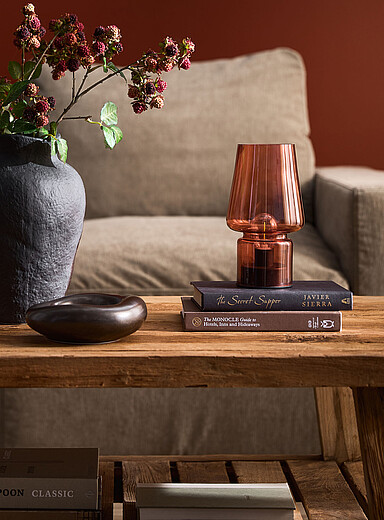 Humber: La lampe ouverte r&eacute;tro portable ambre Bronze - Ambre