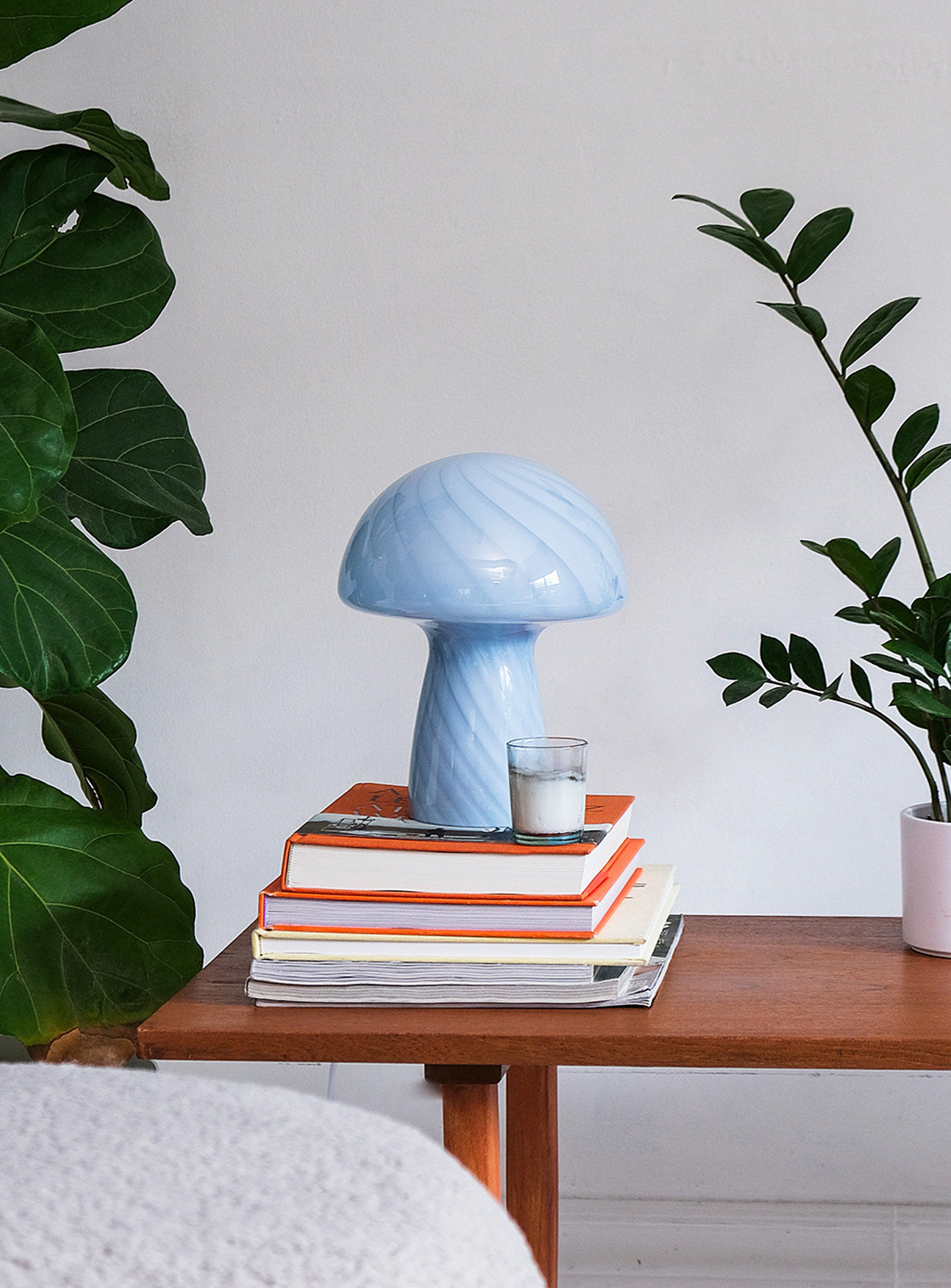 Humber Small Mushroom Table Lamp In Baby Blue