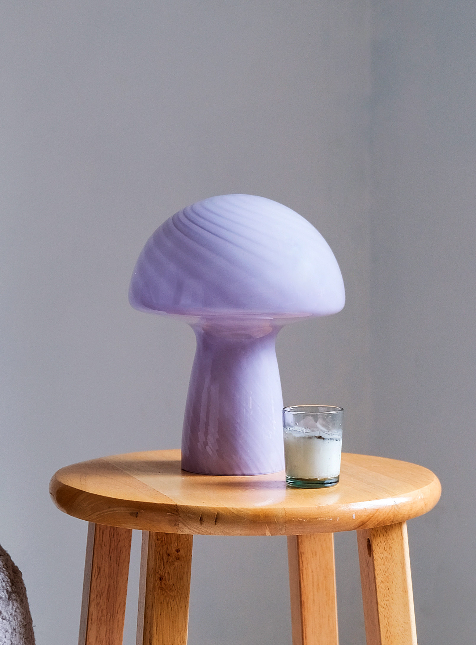 Humber Small Mushroom Table Lamp In Purple