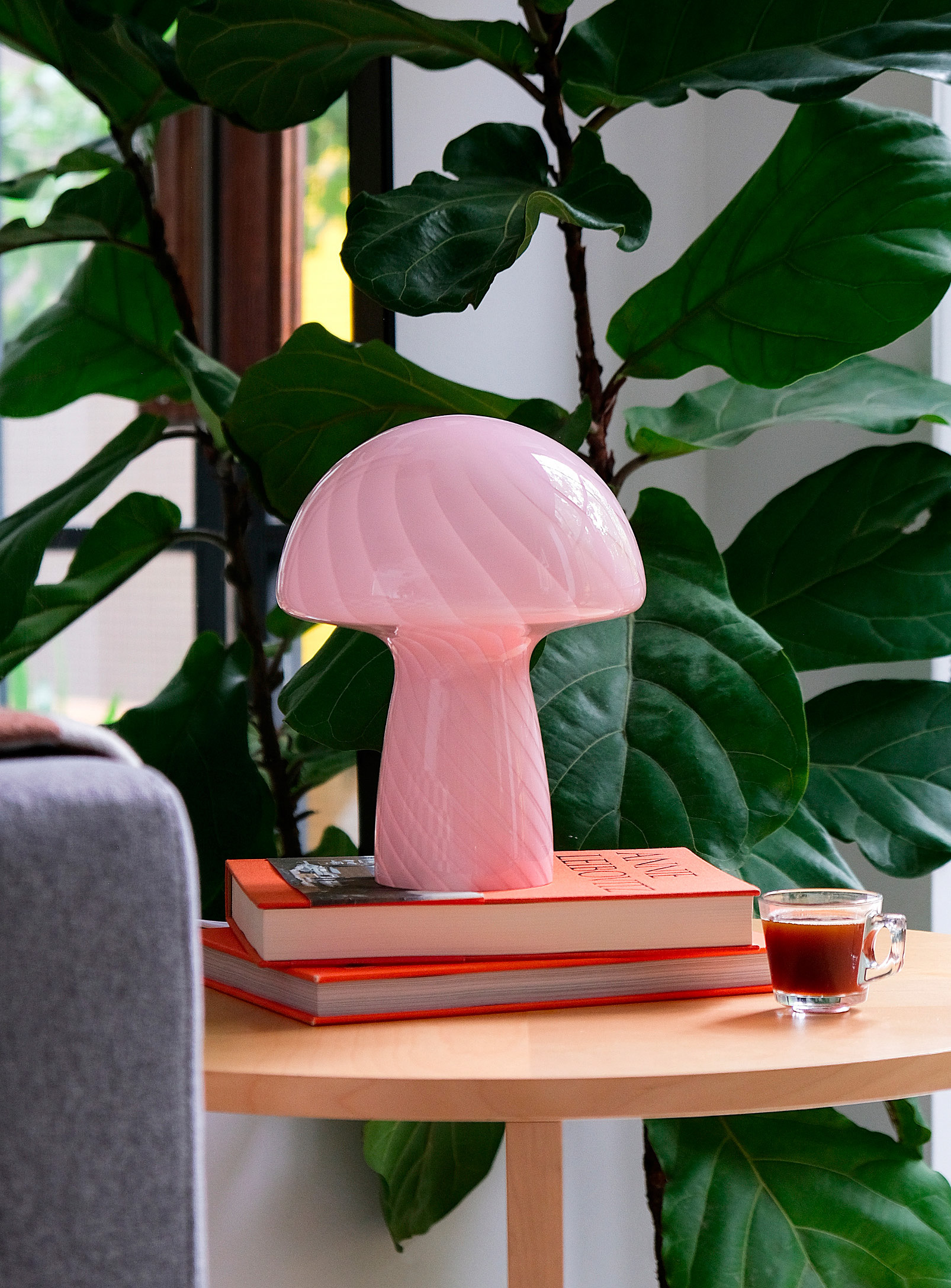 Humber Small Mushroom Table Lamp In Pink