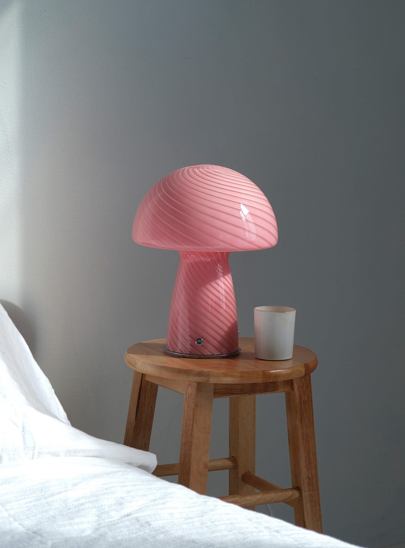 Humber Large Mushroom Table Lamp In Pink