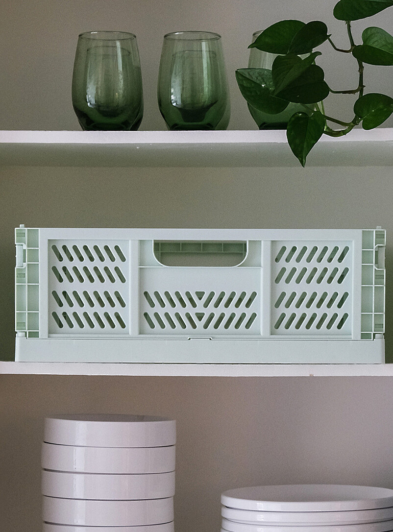Large openwork foldable baskets Set of 5 product image 3