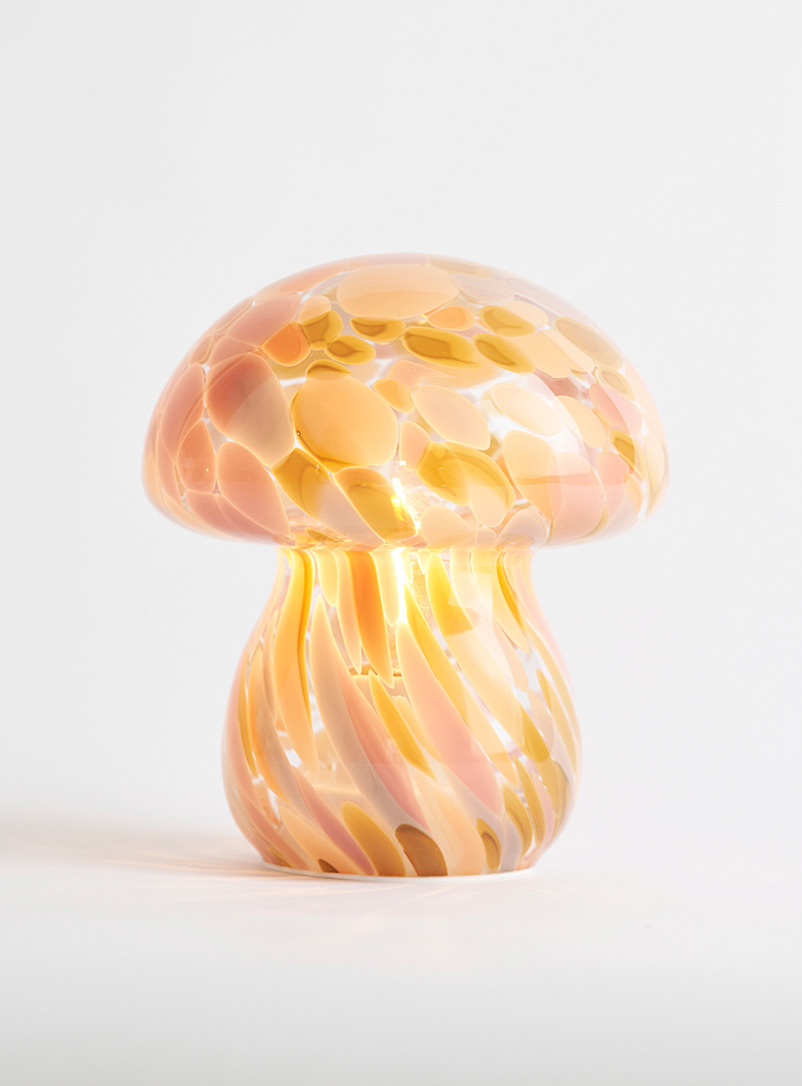 Orange confetti small portable mushroom lamp product image 2