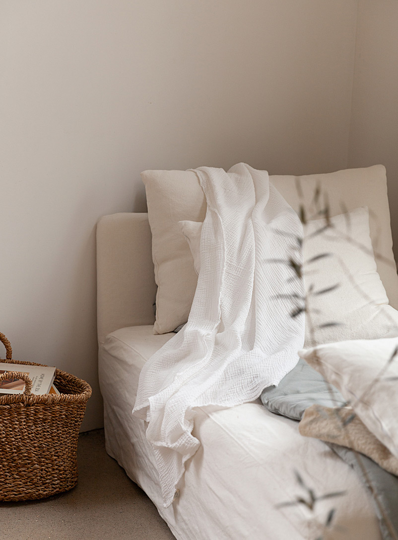 Maison &Eacute;color&eacute;s Sage green Bohemian versatile throw
