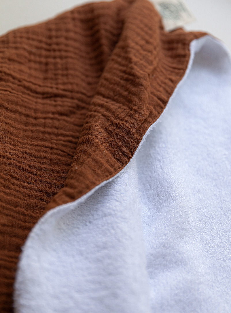 Maison &Eacute;color&eacute;s: La serviette turban ratine de bambou Cuivre - Rouille