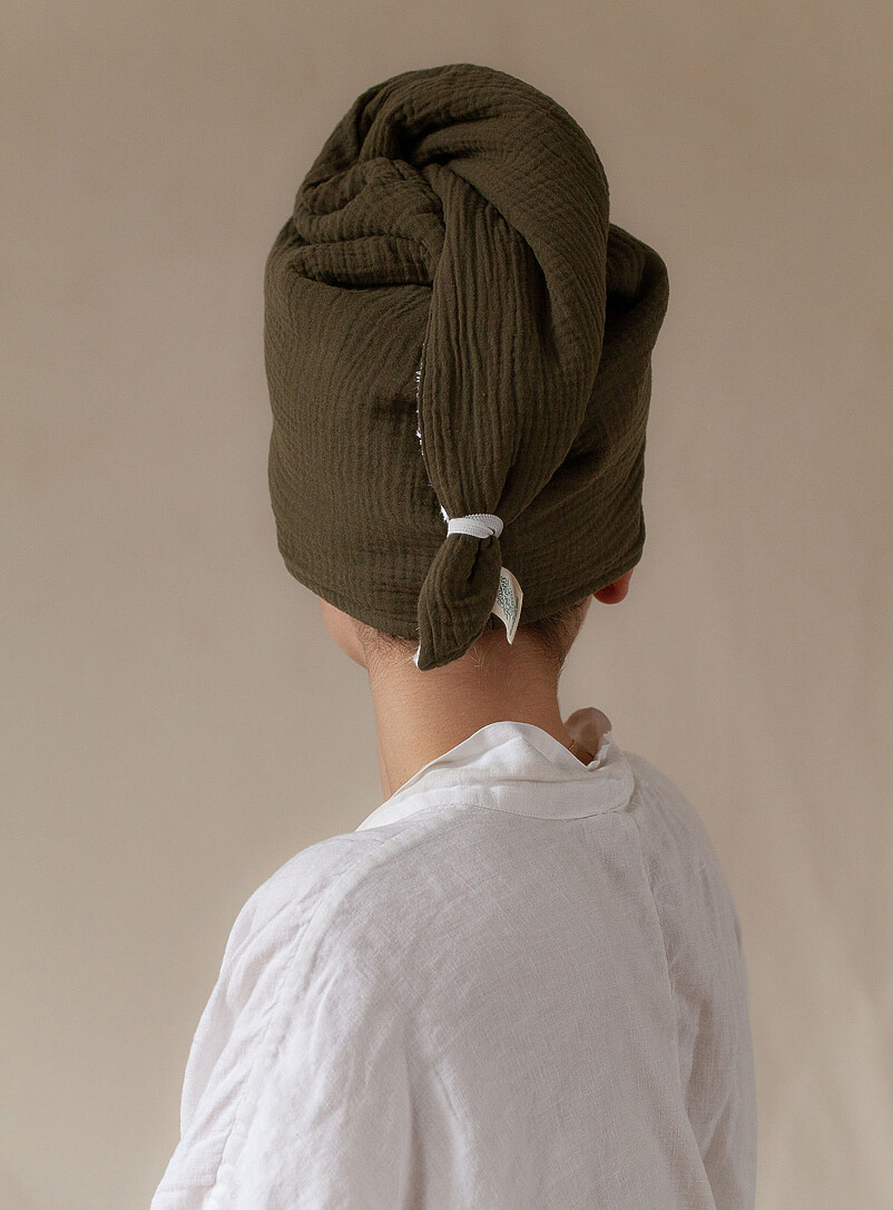 Maison &Eacute;color&eacute;s: La serviette turban ratine de bambou Cuivre - Rouille