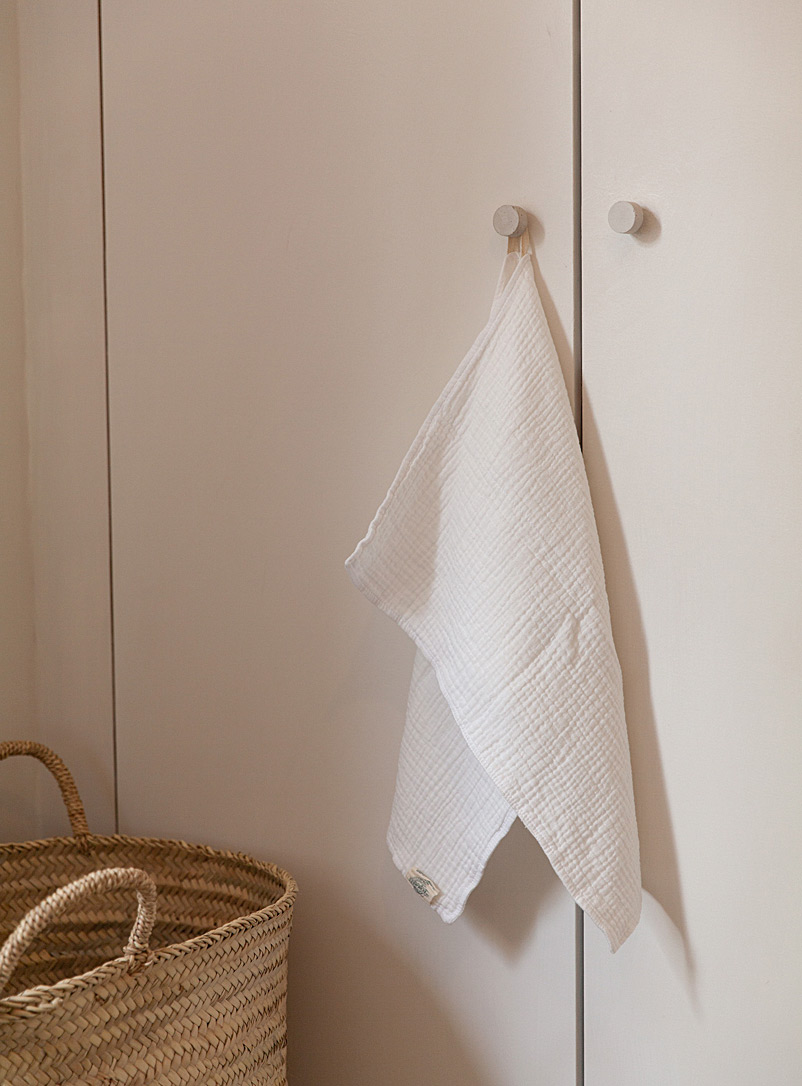 Maison &Eacute;color&eacute;s: Le duo de serviettes &agrave; main coton gaufr&eacute; Sauge
