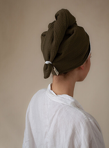 Bamboo terry turban towel